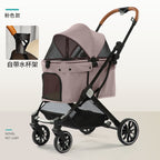 Foldable Pet Stroller for Dogs & Cats, Lightweight Outdoor Pet Cart