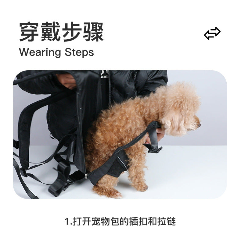 Breathable Pet Carrier Backpack Front Pack for Small Dogs and Cats Outdoor Travel Bag