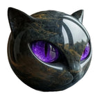 Black Cat Stone Sculpture, Luxury Animal Statue Home Decor