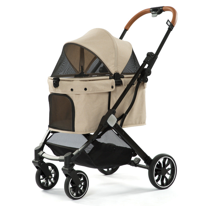 Foldable Pet Stroller for Dogs & Cats, Lightweight Outdoor Pet Cart