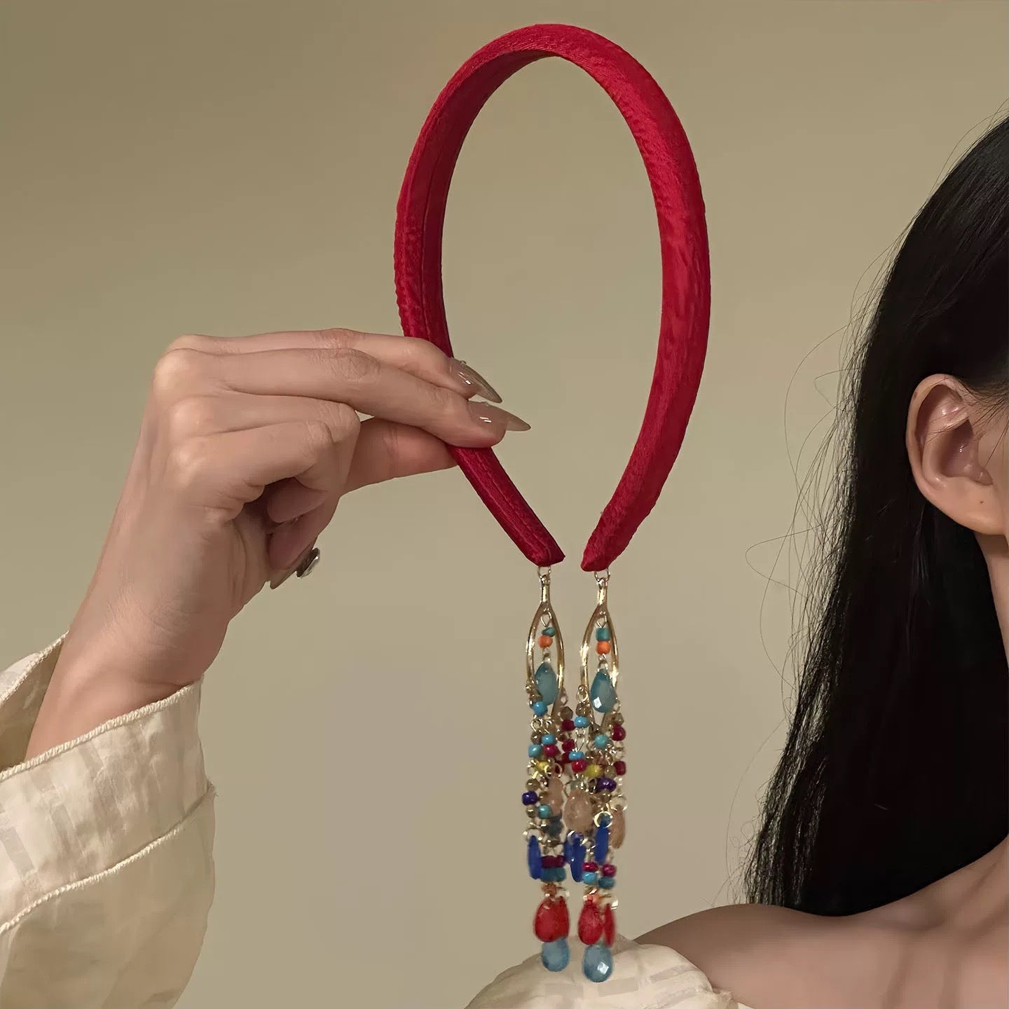 Boho Beaded Hair Clip