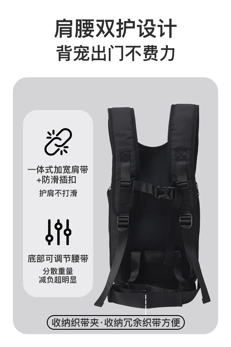 Breathable Pet Carrier Backpack Front Pack for Small Dogs and Cats Outdoor Travel Bag